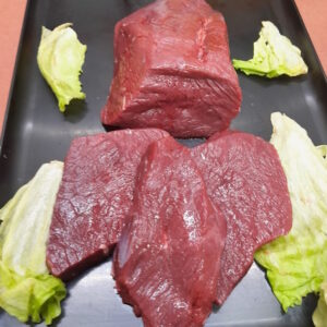 Damwildsteak in Scheiben