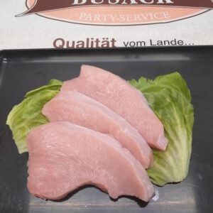 Putenschnitzel in Scheiben