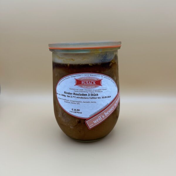 Rinder-Rouladen, 3 St. im Glas