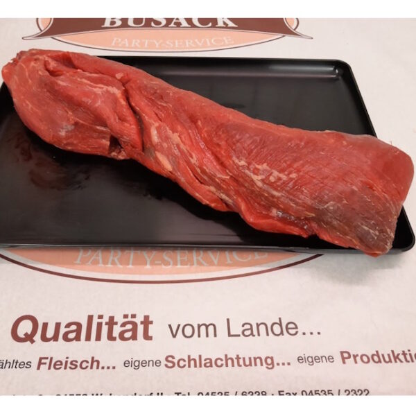 Rinderfilet-Mittelstück in Scheiben